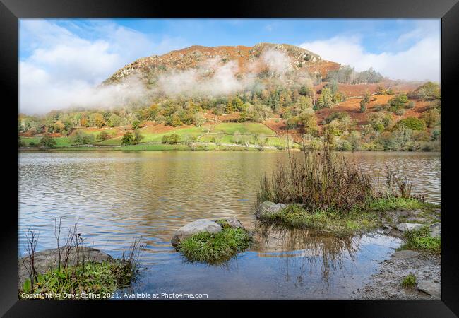 Low Clouds around Rydal Water in the Lake District, England Framed Print by Dave Collins