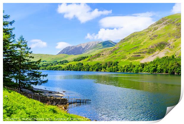Buttermere and Buttermere Fell Print by Graham Prentice
