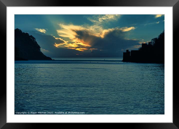 Serenity at Sunset Framed Mounted Print by Roger Mechan