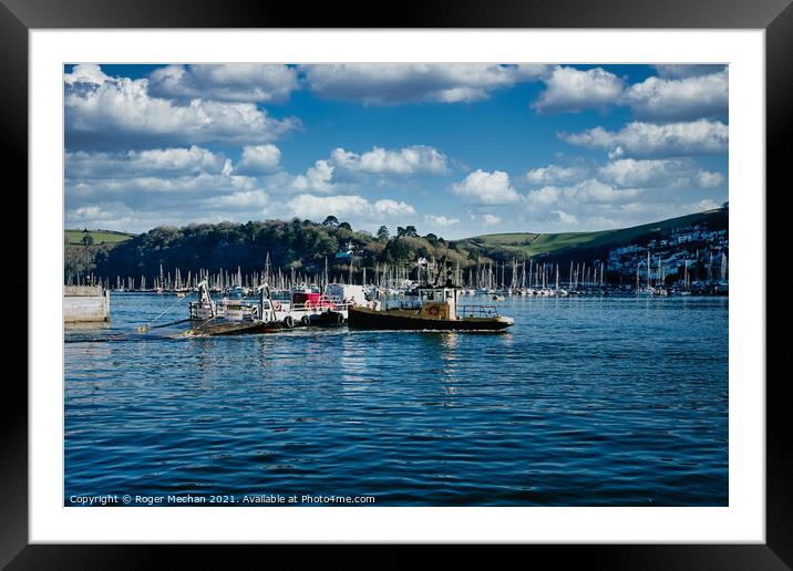 Crossing the River Dart Framed Mounted Print by Roger Mechan