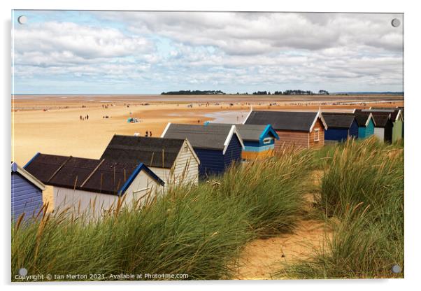 Wells next the sea beach huts Acrylic by Ian Merton