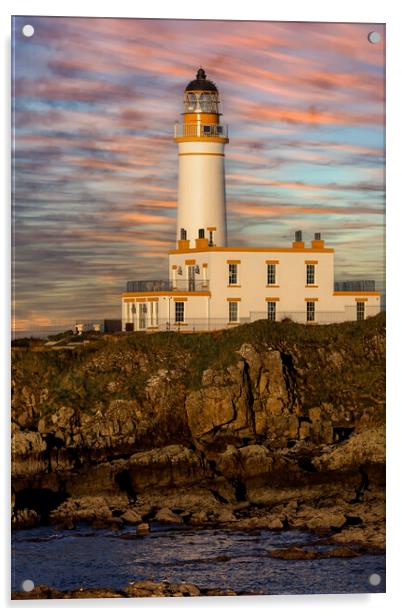 Turnberry Lighthouse  Acrylic by Derek Beattie