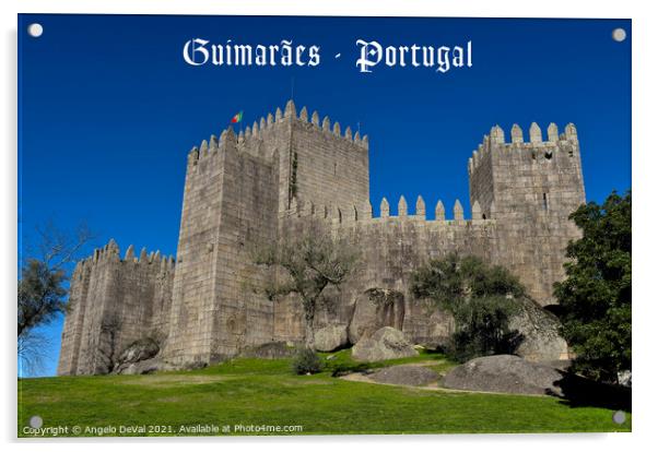 Guimaraes Castle Postcard Acrylic by Angelo DeVal