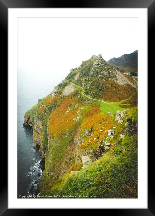 Valley of the Rocks. Lynmouth, Exmoor. Framed Mounted Print by David Cross