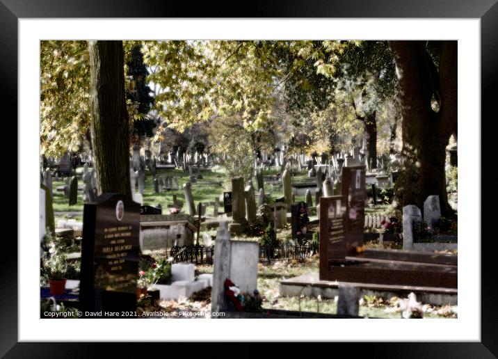 Kensal Green Cemetery Framed Mounted Print by David Hare