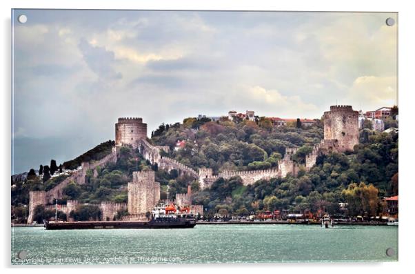 Rumelian Castle by the Bosporus Acrylic by Ian Lewis