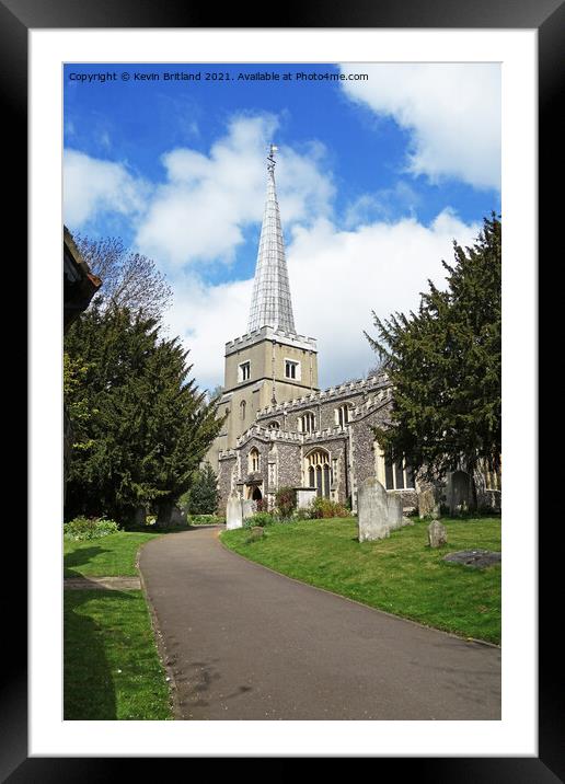 St marys church harrow on the hill Framed Mounted Print by Kevin Britland