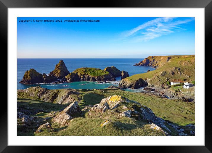 Kynance Cove cornwall Framed Mounted Print by Kevin Britland