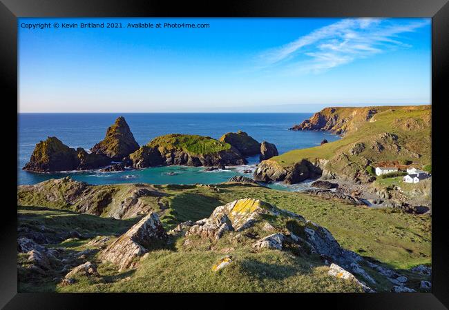 Kynance Cove cornwall Framed Print by Kevin Britland