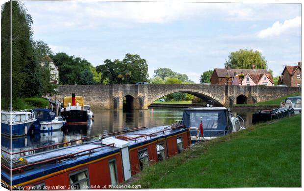 Ancient bridge in Abingdon, Oxfordshire, England, UK Canvas Print by Joy Walker