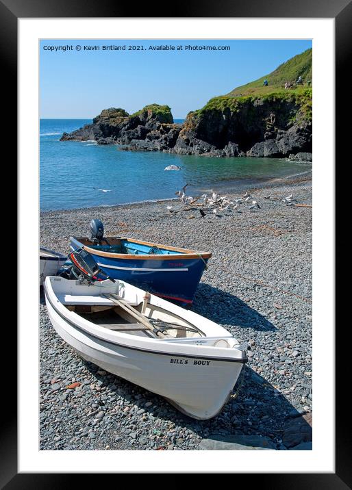cadgwith cove cornwall Framed Mounted Print by Kevin Britland
