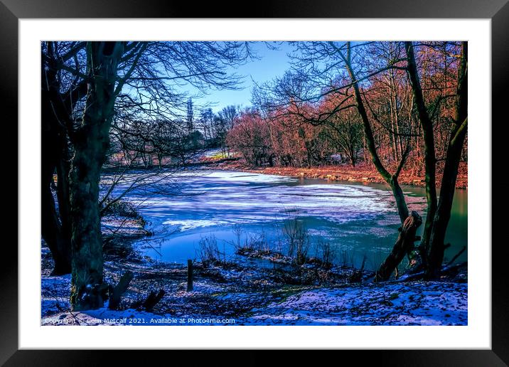 Frozen Lake Framed Mounted Print by Colin Metcalf