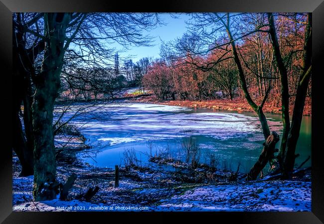 Frozen Lake Framed Print by Colin Metcalf