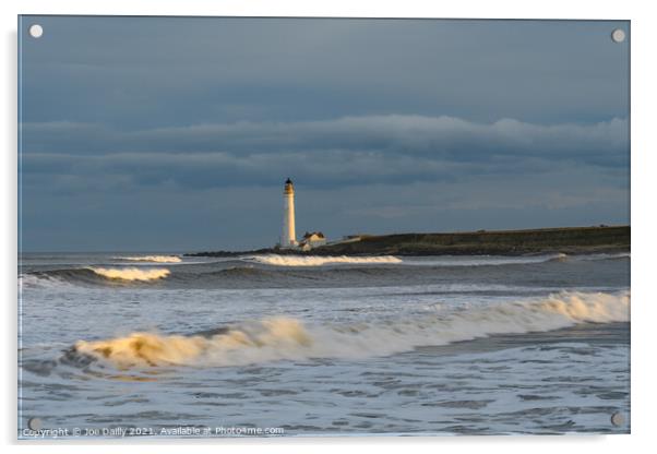 Scurdie Ness Lighthouse Montrose Acrylic by Joe Dailly
