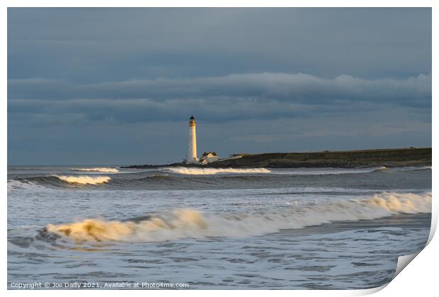 Scurdie Ness Lighthouse Montrose Print by Joe Dailly