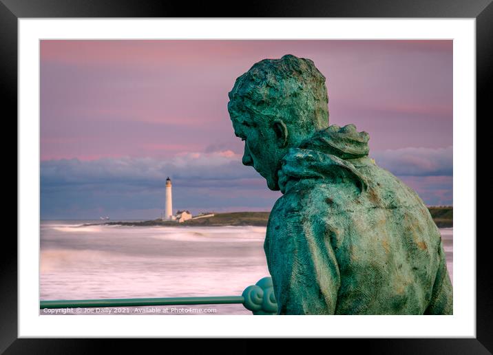 Montrose Mine Sweeper Memorial Statue at Sunset Framed Mounted Print by Joe Dailly