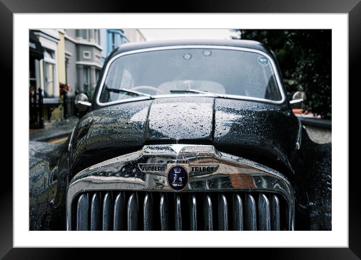 Sunbeam Talbot 90 with raindrops Framed Mounted Print by Phil Crean
