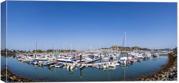 Conwy Marina Wales panoramic Canvas Print by Phil Crean