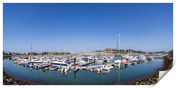 Conwy Marina Wales panoramic Print by Phil Crean
