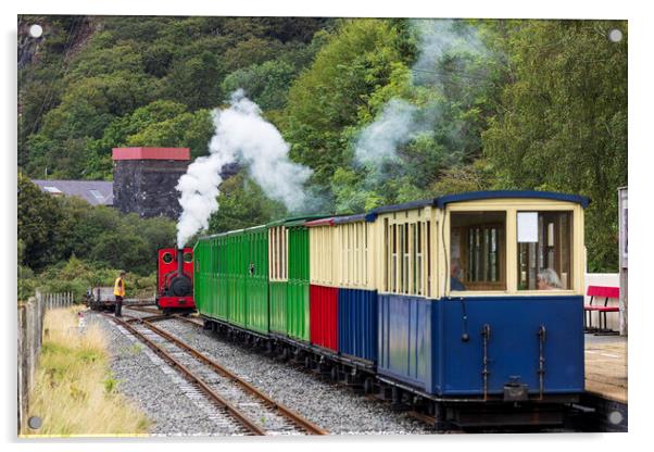 Llanberis steam train Wales Acrylic by Phil Crean
