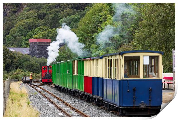 Llanberis steam train Wales Print by Phil Crean