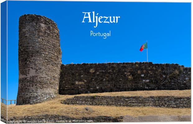 Aljezur Castle Postcard - Portugal Canvas Print by Angelo DeVal