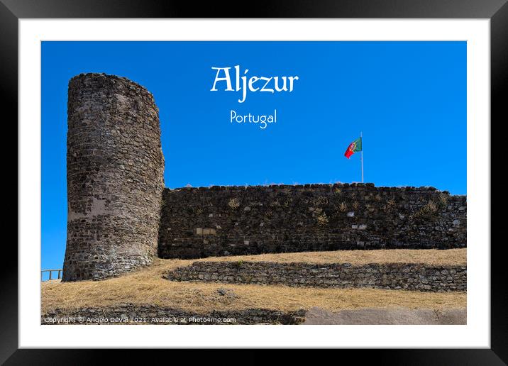 Aljezur Castle Postcard - Portugal Framed Mounted Print by Angelo DeVal