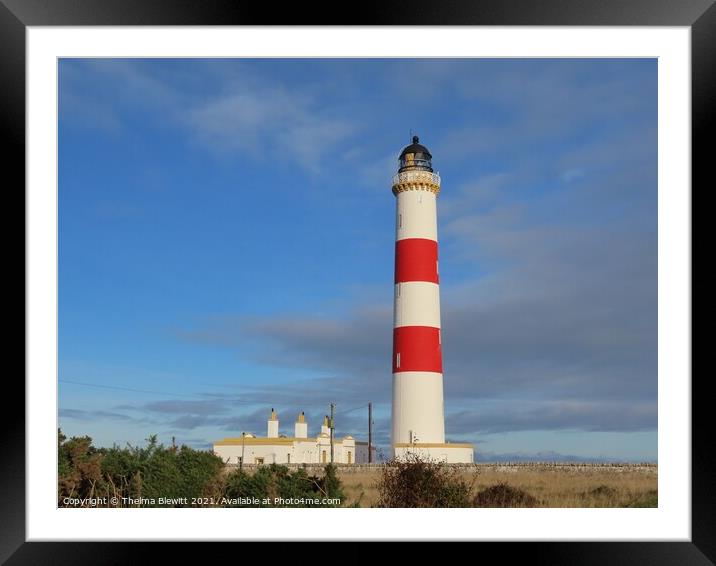 Tarbat Ness Lighthouse Framed Mounted Print by Thelma Blewitt