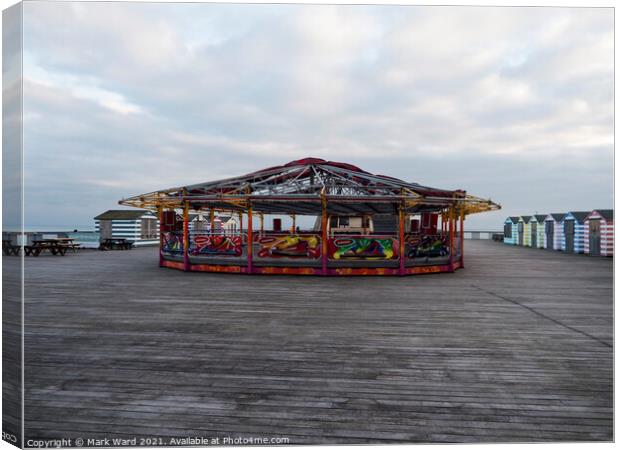 A Deserted Hastings Pier Canvas Print by Mark Ward