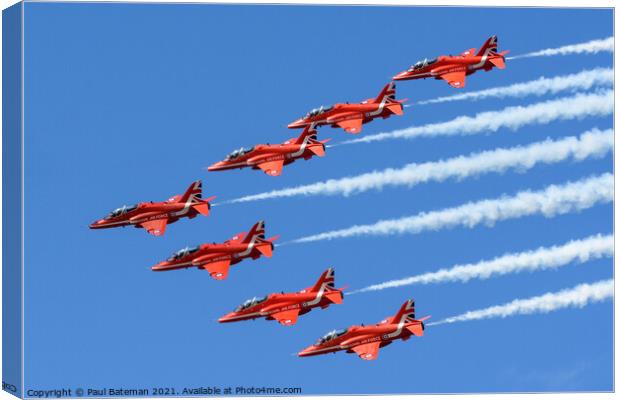 Red Arrows Formation Canvas Print by Paul Bateman