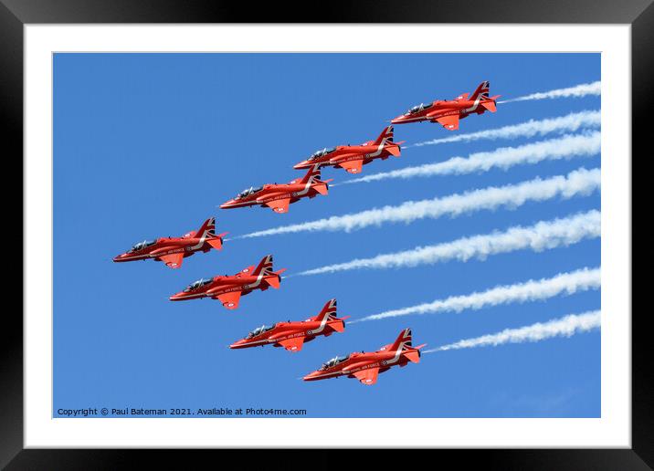 Red Arrows Formation Framed Mounted Print by Paul Bateman