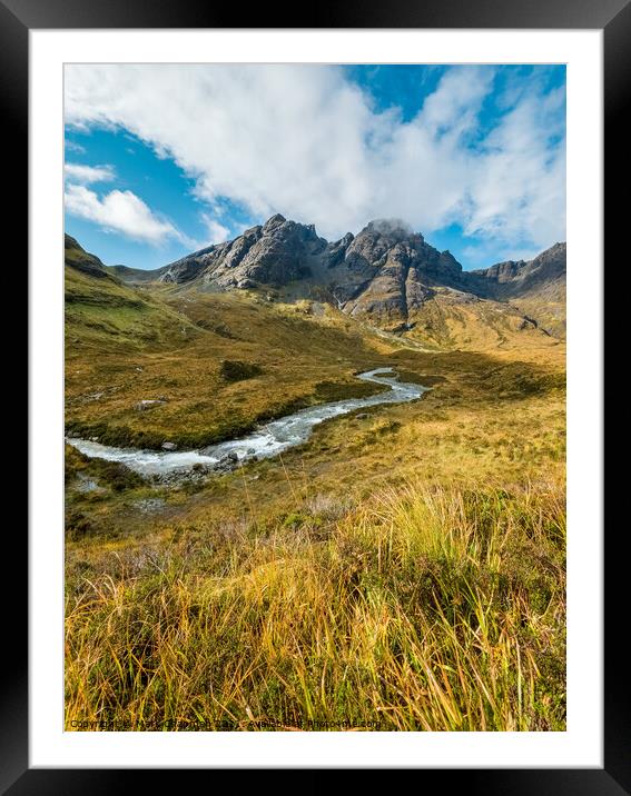 Blaven in the Black Cuillin mountains of Skye Framed Mounted Print by Photimageon UK