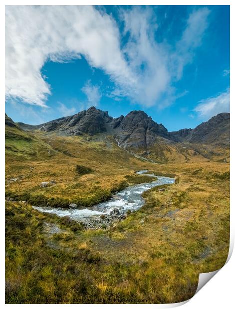 Blaven in the Black Cuillin mountains of Skye Print by Photimageon UK