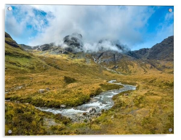 Misty Blaven in the Black Cuillin mountains of Skye Acrylic by Photimageon UK