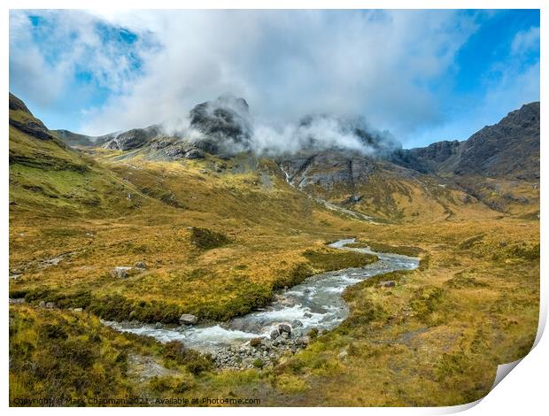 Misty Blaven in the Black Cuillin mountains of Skye Print by Photimageon UK