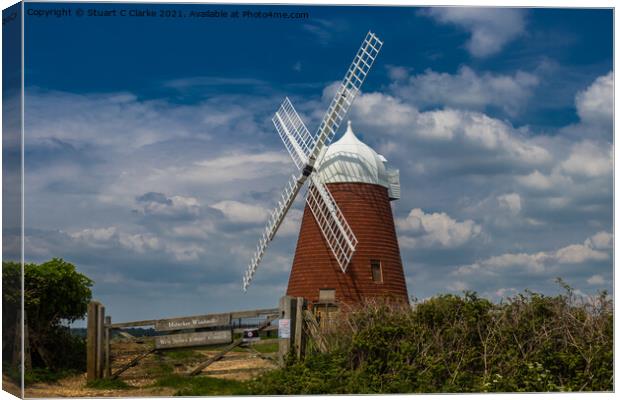 Halnaker windmill Canvas Print by Stuart C Clarke