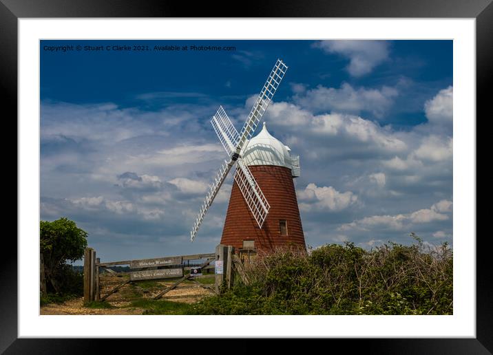 Halnaker windmill Framed Mounted Print by Stuart C Clarke