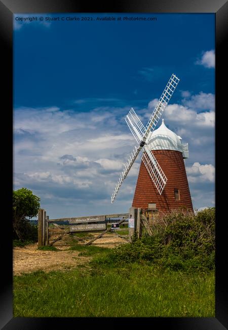 Halnaker windmill Framed Print by Stuart C Clarke