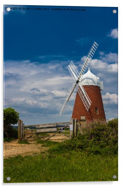 Halnaker windmill Acrylic by Stuart C Clarke