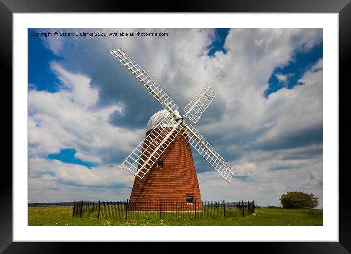Halnaker windmill Framed Mounted Print by Stuart C Clarke