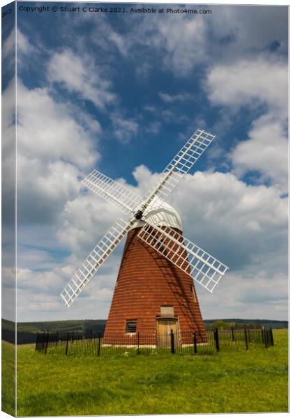 Halnaker windmill Canvas Print by Stuart C Clarke