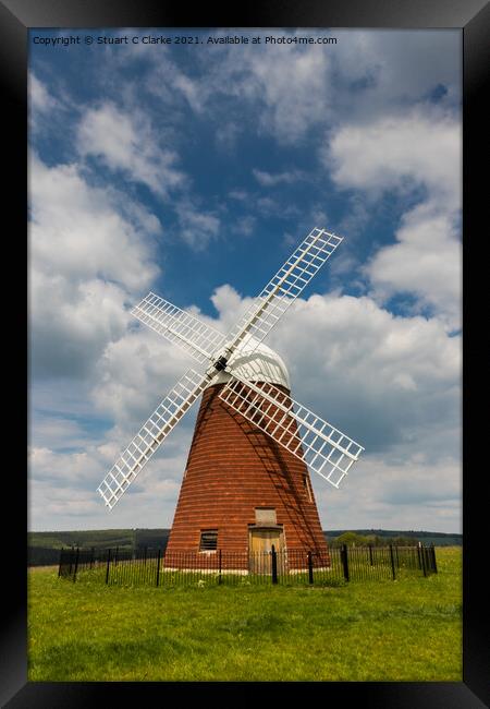 Halnaker windmill Framed Print by Stuart C Clarke