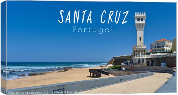 Santa Cruz Postcard - Portugal Canvas Print by Angelo DeVal