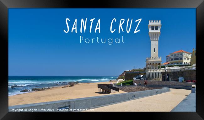 Santa Cruz Postcard - Portugal Framed Print by Angelo DeVal