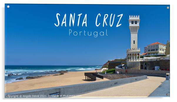 Santa Cruz Postcard - Portugal Acrylic by Angelo DeVal