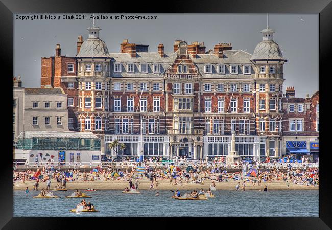 Weymouth Seafront Framed Print by Nicola Clark