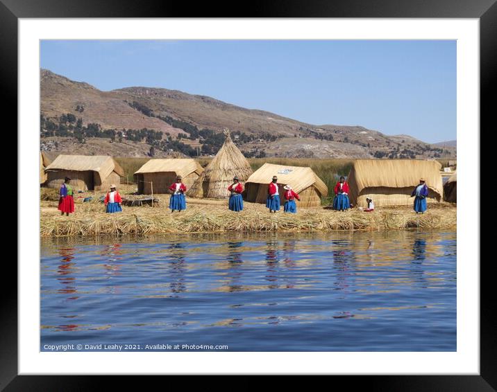 Lake Titicaca Framed Mounted Print by David Leahy