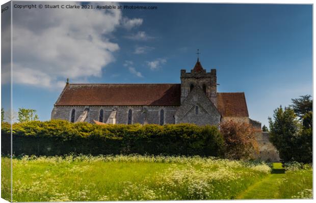 Boxgrove Priory Canvas Print by Stuart C Clarke