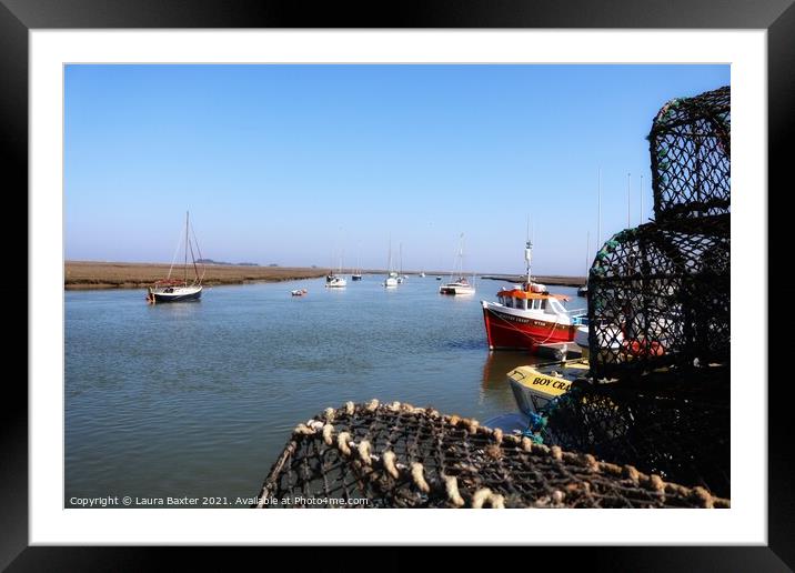 Gone Fishing, Wells next the Sea Framed Mounted Print by Laura Baxter