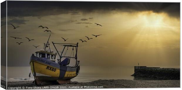 AFTER THE EVENING STORM - HASTINGS, EAST SUSSEX Canvas Print by Tony Sharp LRPS CPAGB